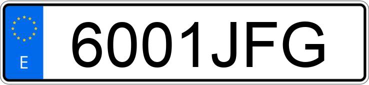 Numer rejestracyjny 6001JFG posiada AUDI Q3