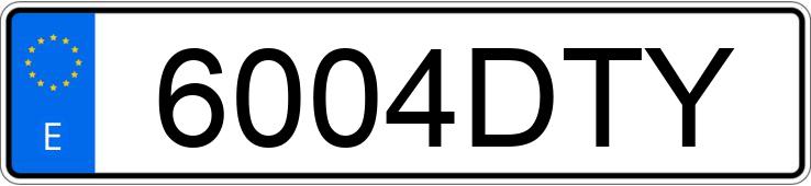 Numer rejestracyjny 6004DTY posiada CHEVROLET-GM NUBIRA