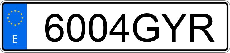 Numer rejestracyjny 6004GYR posiada SEAT IBIZA Numer rejestracyjny 6004GYR posiada SEAT IBIZA