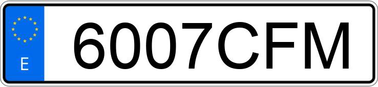 The registration number 6007CFM has Ford Fusion