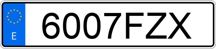 Numer rejestracyjny 6007FZX posiada MERCEDES C (203)
