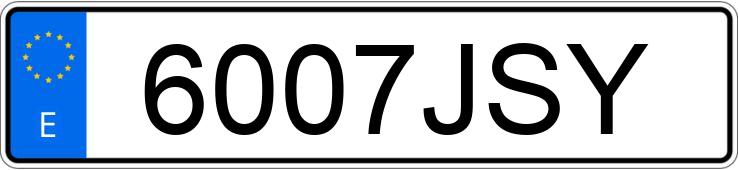 Numer rejestracyjny 6007JSY posiada VOLKSWAGEN TRANSPORTER