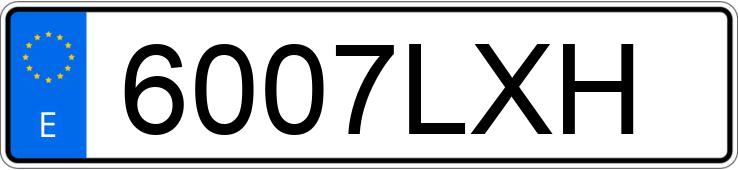 Numer rejestracyjny 6007LXH posiada FIAT 600E