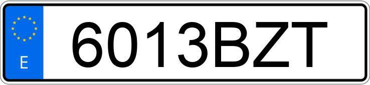 Numer rejestracyjny 6013BZT posiada FORD FOCUS 1.6 AMBIENTE