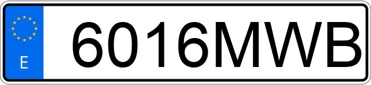 Numer rejestracyjny 6016MWB posiada AUDI E-TRON