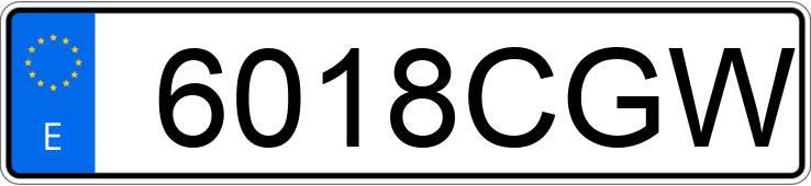 Numer rejestracyjny 6018CGW posiada OPEL VECTRA