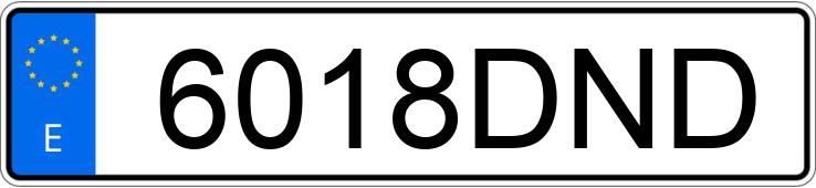 Numer rejestracyjny 6018DND posiada OPEL ZAFIRA