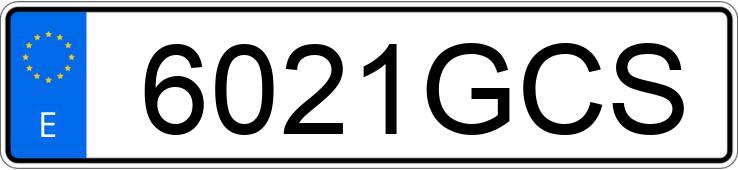 Numer rejestracyjny 6021GCS posiada VOLKSWAGEN GOLF