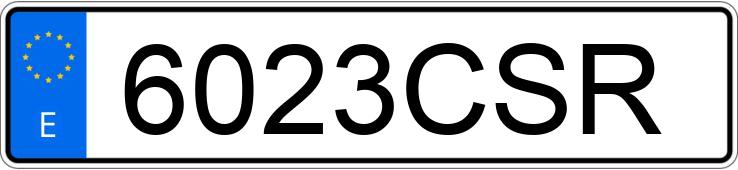 Numer rejestracyjny 6023CSR posiada VOLKSWAGEN GOLF