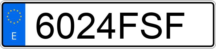 Numer rejestracyjny 6024FSF posiada CITROEN XSARA