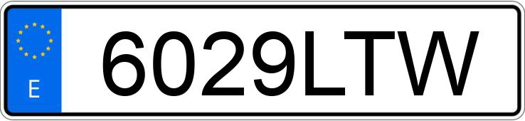 Numer rejestracyjny 6029LTW posiada NISSAN NV 250