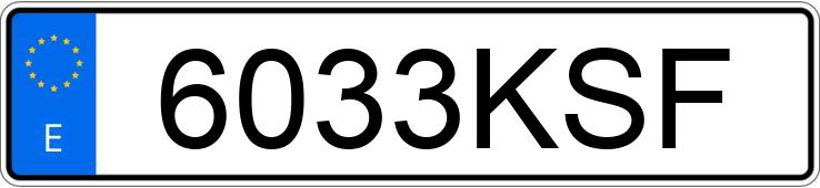 Numer rejestracyjny 6033KSF posiada VOLKSWAGEN TRANSPORTER