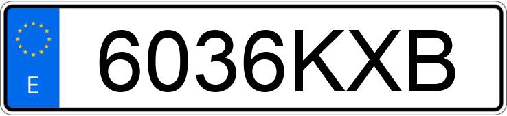 Numer rejestracyjny 6036KXB posiada JAGUAR E PACE