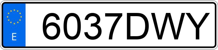 Numer rejestracyjny 6037DWY posiada VOLKSWAGEN GOLF Numer rejestracyjny 6037DWY posiada VOLKSWAGEN GOLF