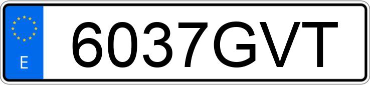 Numer rejestracyjny 6037GVT posiada TOYOTA AVENSIS