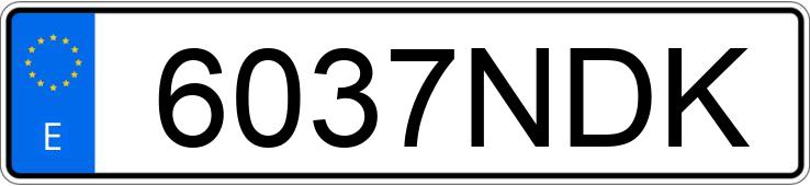 Numer rejestracyjny 6037NDK posiada BMW XM