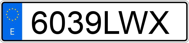 Numer rejestracyjny 6039LWX posiada RENAULT MEGANE