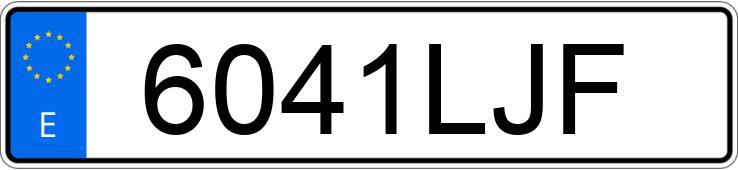 Numer rejestracyjny 6041LJF posiada TOYOTA COROLLA