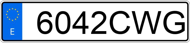 Numer rejestracyjny 6042CWG posiada NISSAN TERRANO