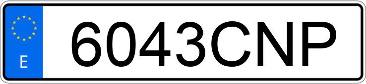 Numer rejestracyjny 6043CNP posiada TOYOTA RAV4