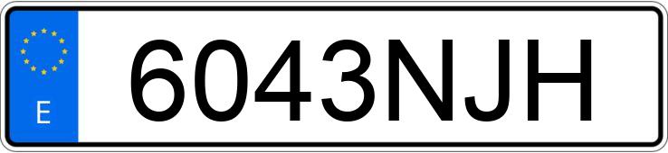 Numer rejestracyjny 6043NJH posiada PORSCHE CAYENNE