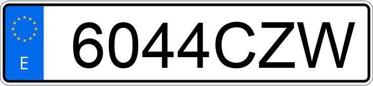 Numer rejestracyjny 6044CZW posiada RENAULT MASCOTT