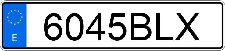 Il numero di registrazione 6045BLX ha BMW SERIE 3