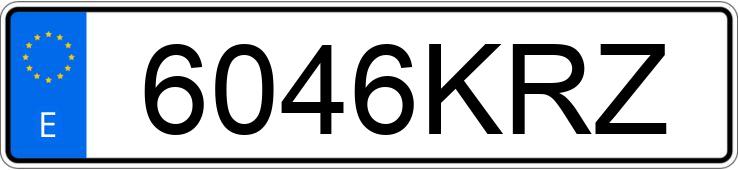 Numer rejestracyjny 6046KRZ posiada BMW X3