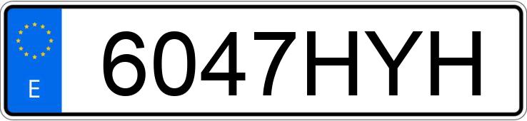 Numer rejestracyjny 6047HYH posiada FIAT 500