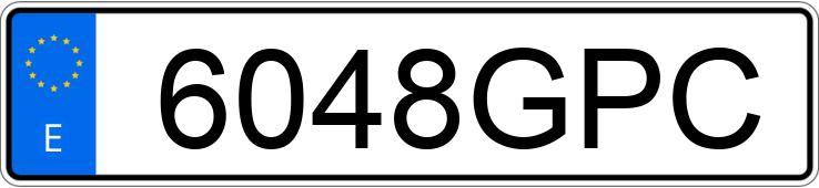 Numer rejestracyjny 6048GPC posiada PEUGEOT EXPERT