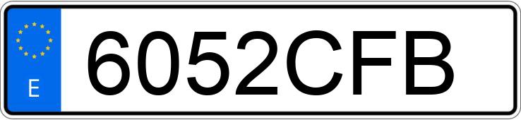 Numer rejestracyjny 6052CFB posiada VOLKSWAGEN GOLF