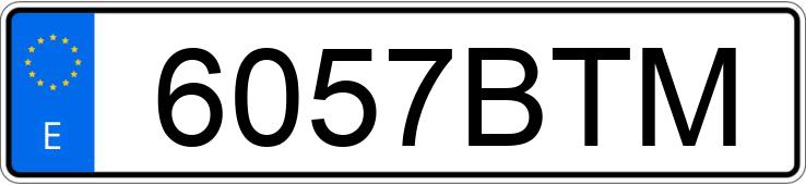 Numer rejestracyjny 6057BTM posiada MITSUBISHI ECLIPSE Numer rejestracyjny 6057BTM posiada MITSUBISHI ECLIPSE