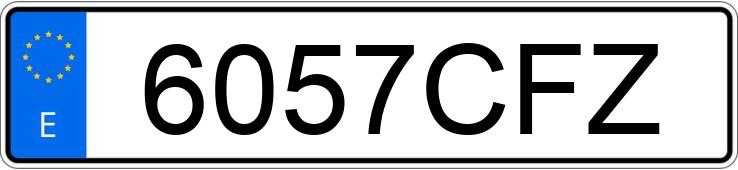 Numer rejestracyjny 6057CFZ posiada HONDA CIVIC