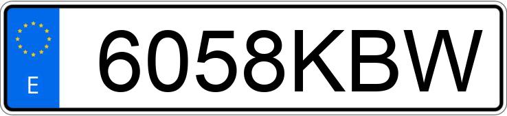 Numer rejestracyjny 6058KBW posiada MERCEDES A (176)