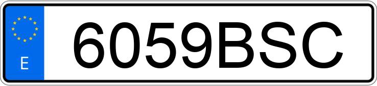 Numer rejestracyjny 6059BSC posiada PEUGEOT 106