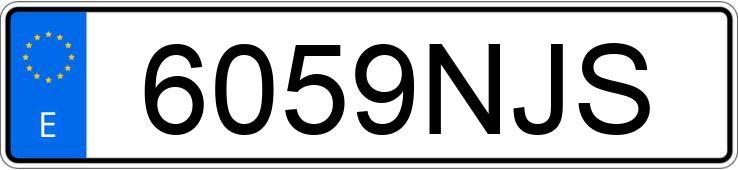 Numer rejestracyjny 6059NJS posiada VOLKSWAGEN GOLF