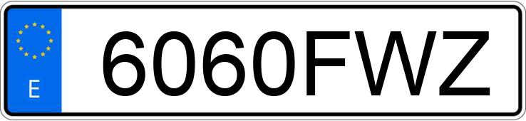 Numer rejestracyjny 6060FWZ posiada FORD FOCUS