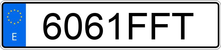 Numer rejestracyjny 6061FFT posiada AUDI A4