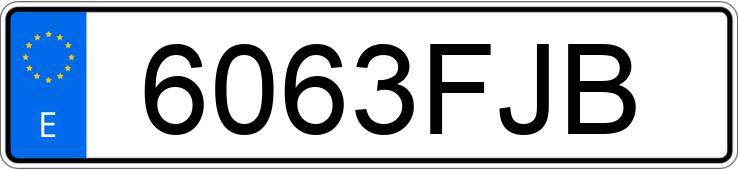 Numer rejestracyjny 6063FJB posiada VOLKSWAGEN EOS