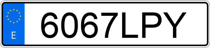 Numer rejestracyjny 6067LPY posiada MERCEDES C (205)