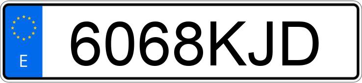 Numer rejestracyjny 6068KJD posiada VOLKSWAGEN GOLF