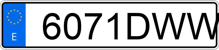 Numer rejestracyjny 6071DWW posiada BMW SERIE 3