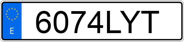 Numer rejestracyjny 6074LYT posiada MERCEDES GLB (247)