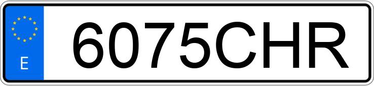 Numer rejestracyjny 6075CHR posiada CITROEN XSARA