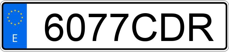 Numer rejestracyjny 6077CDR posiada MERCEDES CLK (208-209)