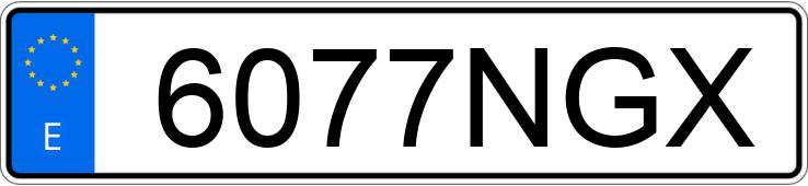 Numer rejestracyjny 6077NGX posiada YAMAHA TRACER