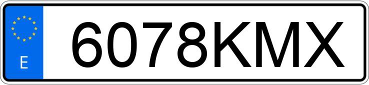 Numer rejestracyjny 6078KMX posiada PORSCHE 911