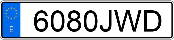 Numer rejestracyjny 6080JWD posiada MERCEDES C (203)