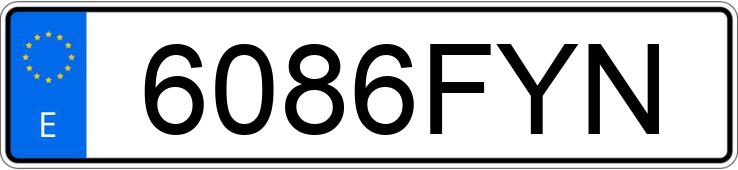 Numer rejestracyjny 6086FYN posiada MERCEDES E (211)