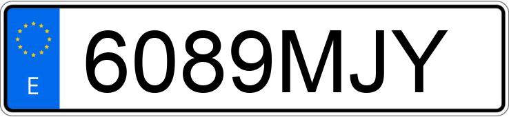 Numer rejestracyjny 6089MJY posiada MG ZS